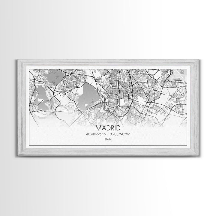 Madrid City Map, Spain Map, Map Art, Modern Art, Wall Art, Canvas Art, Europe Wall Art, Girl Room Décor, Mens Gift, Preppy Wall Art, Office