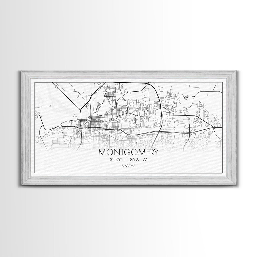 Montgomery City Map, Alabama Map, Map Art, Minimalist Wall Art, Wall Art, Canvas Art, Farmhouse Wall Art, Girlfriend Gift, Teen Room, Office