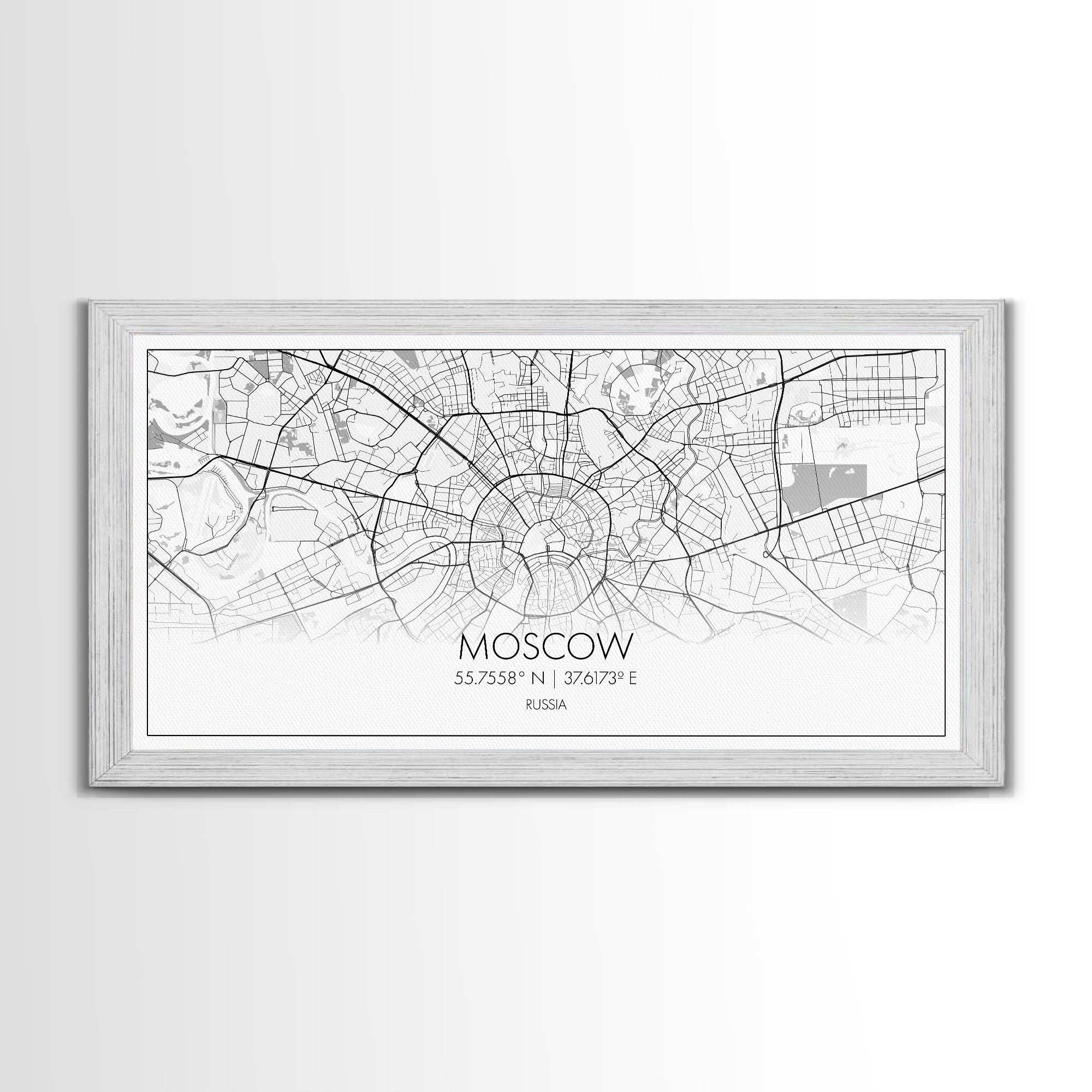 Moscow City Map, Russia Map, Map Art, Minimalist Wall Art, Wall Art, Canvas Art, European Wall Art, Russian Wall Print, Gift For Friend
