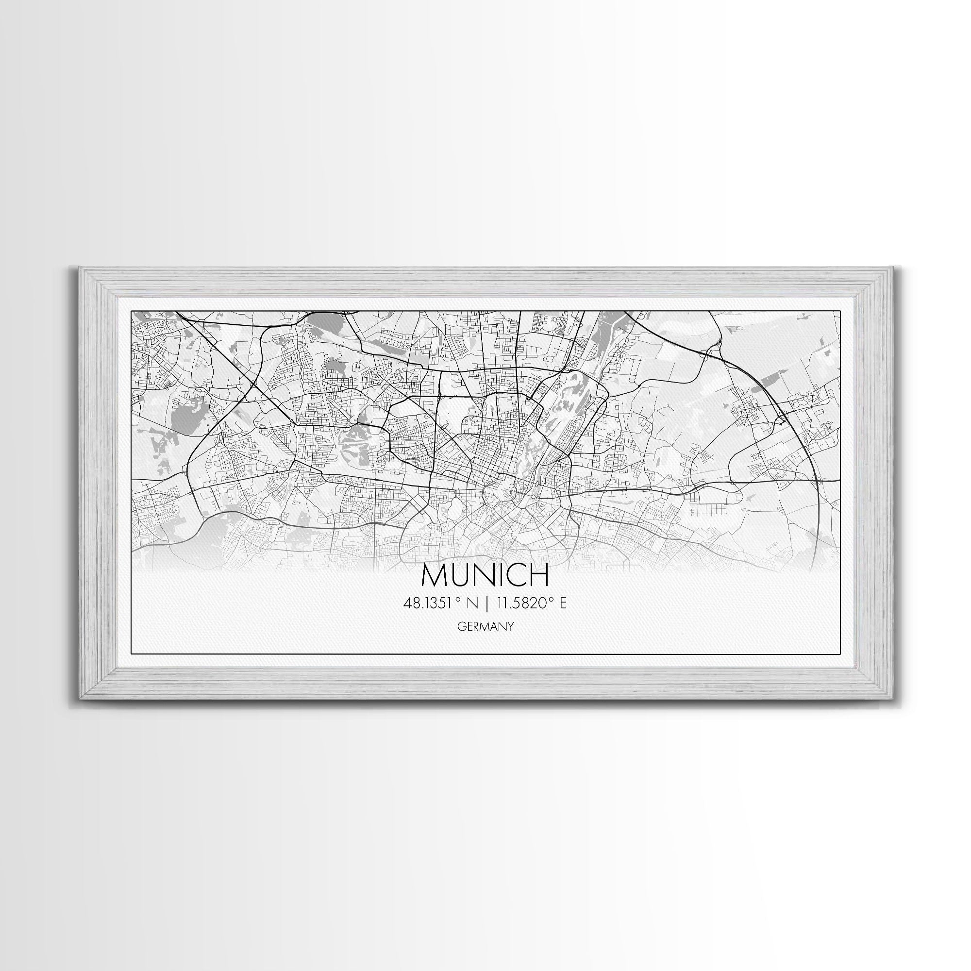 Munich City Map, Germany Map, Map Art, Minimalist Wall Art, Wall Art, Canvas Art, Gift For Men, European Wall Art, Family Wall Art, Prints