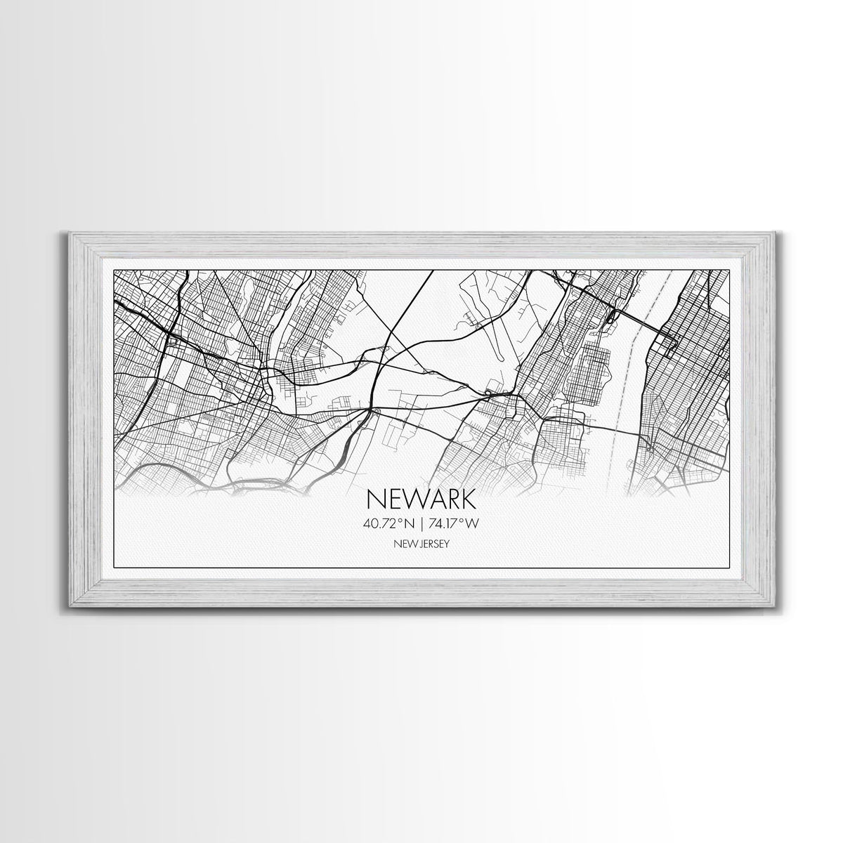 Newark City Map, New Jersey Art, Map Print, Minimalist Wall Art, Wall Art, Canvas Art, Travel Wall Art, Friend Gift, Teen Birthday Gift