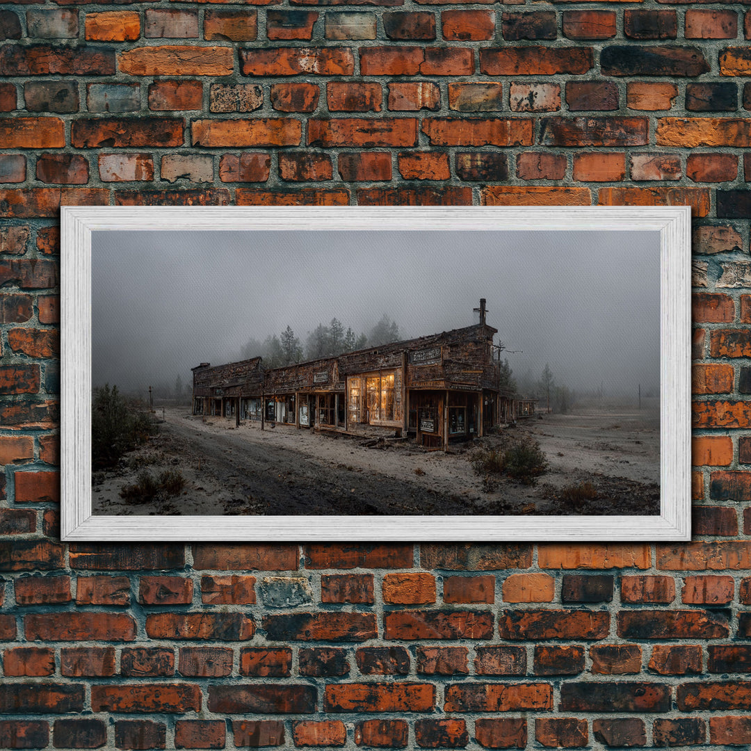 Rustic, Western theme canvas art, ghost town canvas print, wild west saloon art, man cave wall art, living room art, Cowboys