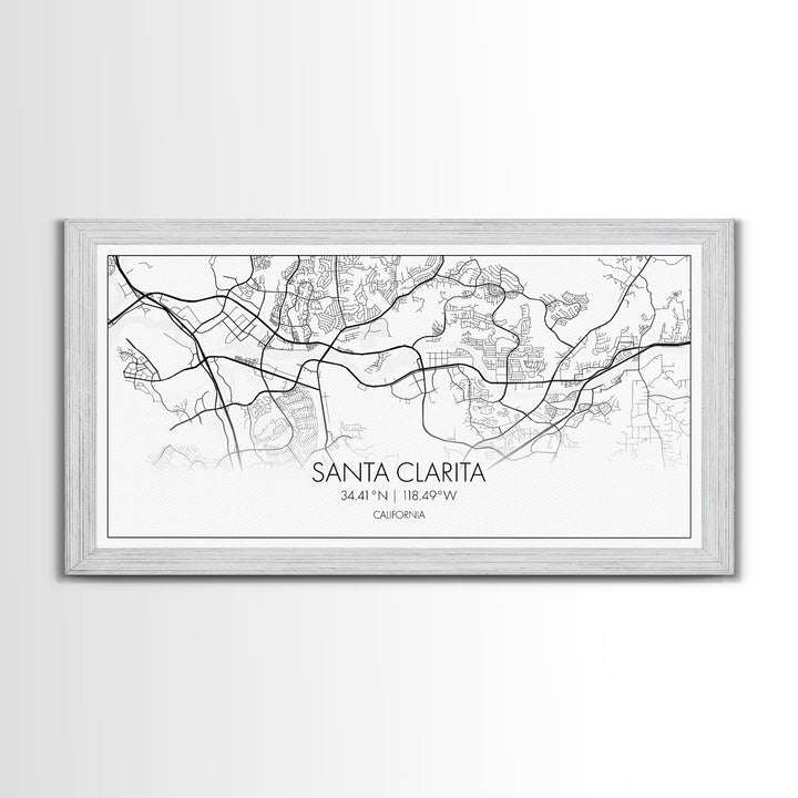 Santa Clarita City Map, California Art, Map Print, Modern Wall Art, Wall Art, Canvas Art, Best Friend Gifts, Family Room Art, Home Décor