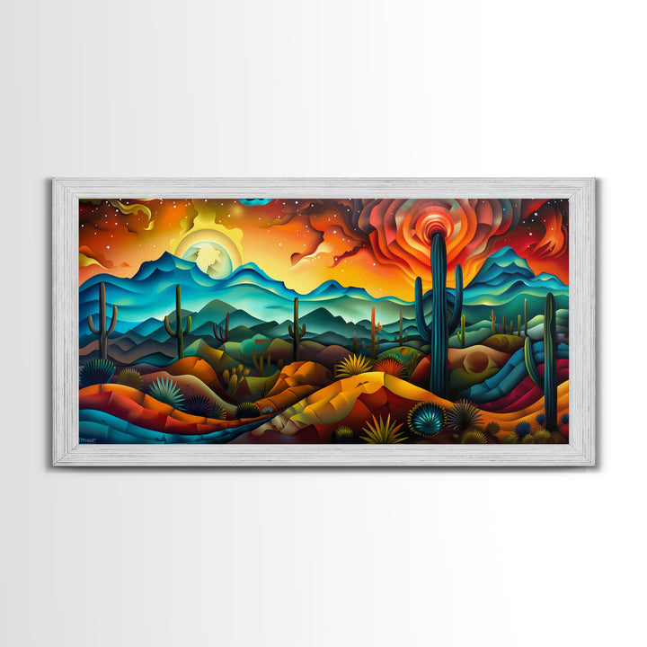 Majestic Misty Mountain Landscape Beautiful Framed Canvas Print, Perfect for Living Room Art, Rustic Bedroom Decor, Wildlife Wall Art