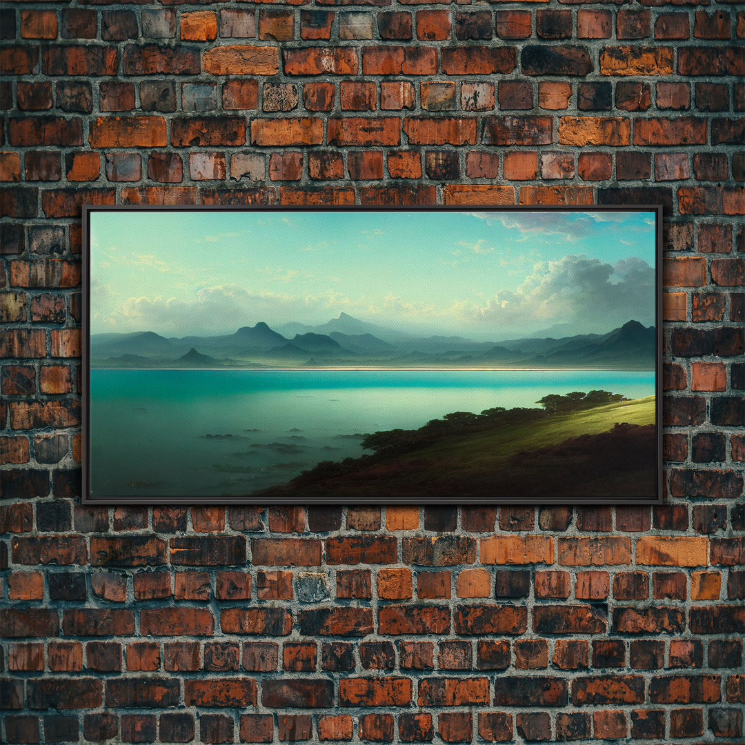 Sublime Scotland Lake, Unique Office Mancave Art, Wall Decor, Ready To Hang Framed Canvas Print, Oversize Wall Art