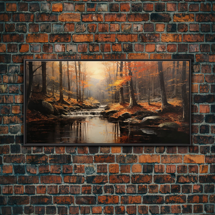 Fall Centerpiece Landscape Painting Canvas Print, Autumn Decor, Fall Centerpiece, Fall Home Decor, Fall Wall Decor, Fall Home Decor