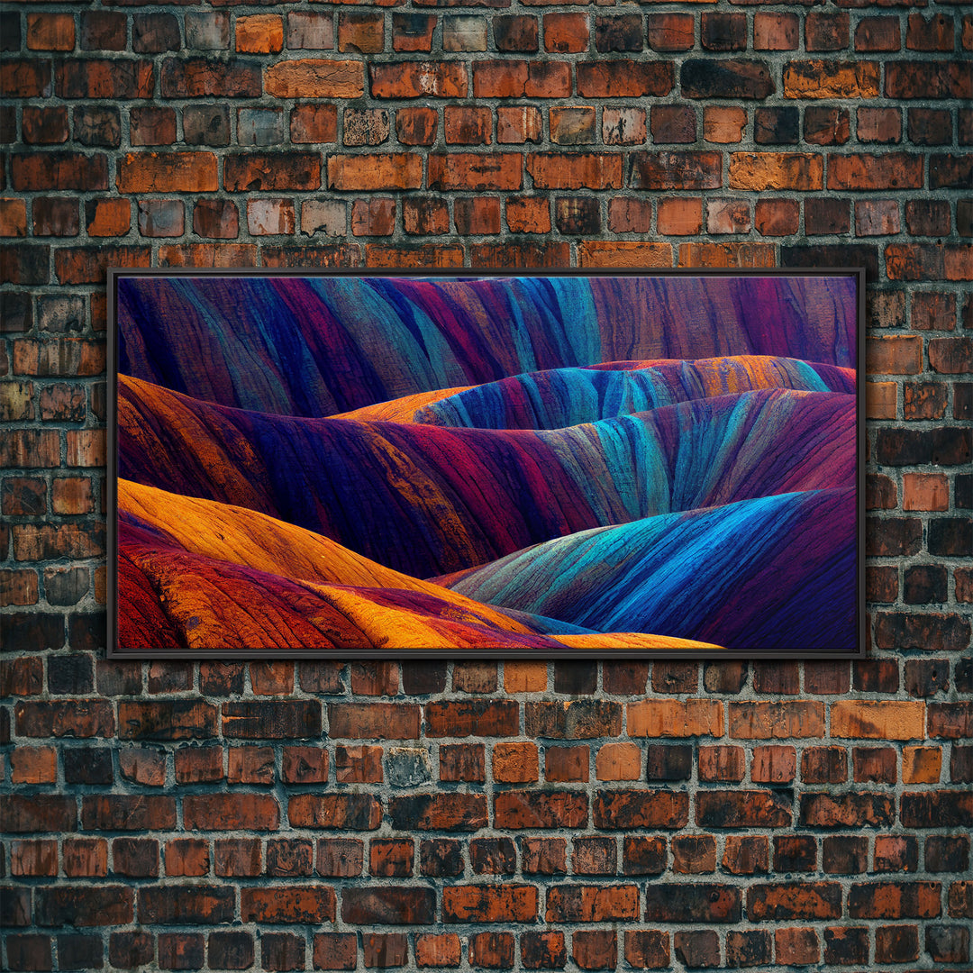 Beautiful Geological art, Geology, Colorful stone formations, ready to hang canvas print wall art, framed canvas wall art, mancave wall art