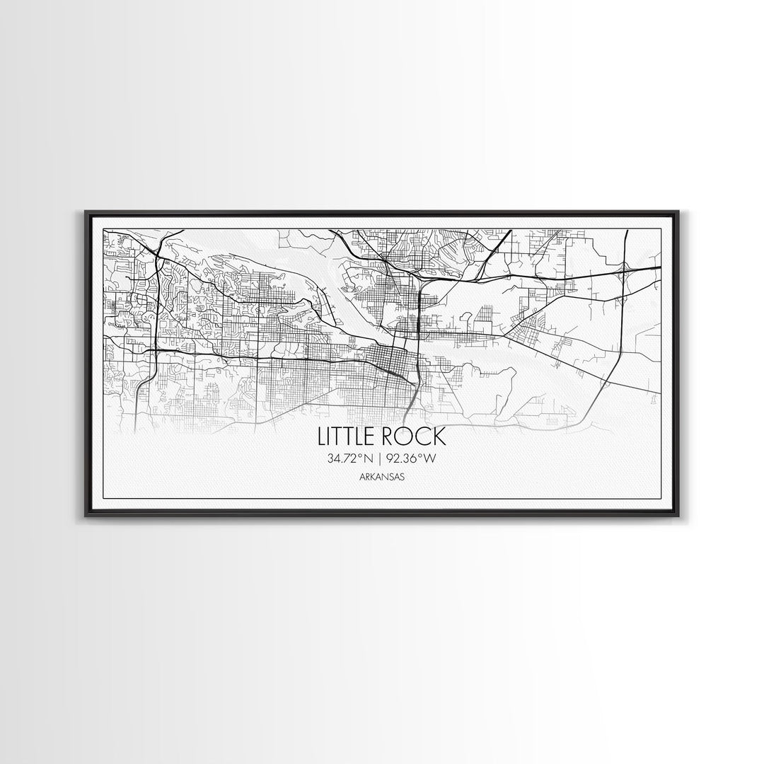 Little Rock City Map, Arkansas Map, Map Art, Modern Art, Wall Art, Canvas Art, Mother In Law Gift, Cabin Wall Décor, Farmhouse Wall Art