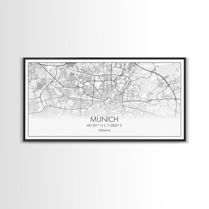 Munich City Map, Germany Map, Map Art, Minimalist Wall Art, Wall Art, Canvas Art, Gift For Men, European Wall Art, Family Wall Art, Prints