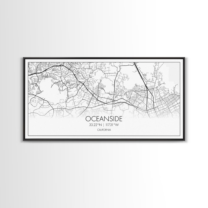Oceanside City Map, California Art, Map Print, Minimalist Wall Art, Wall Art, Canvas Art, Beach House Wall Art, Landscape Wall Art, Prints