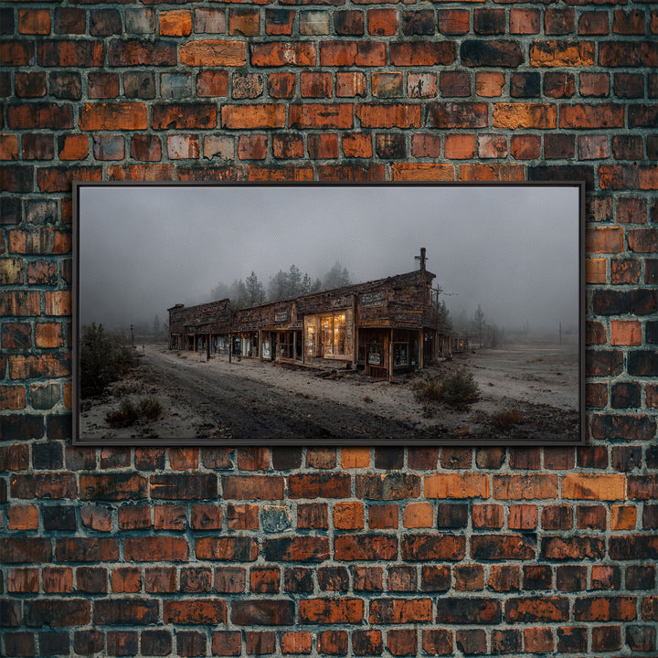 Rustic, Western theme canvas art, ghost town canvas print, wild west saloon art, man cave wall art, living room art, Cowboys