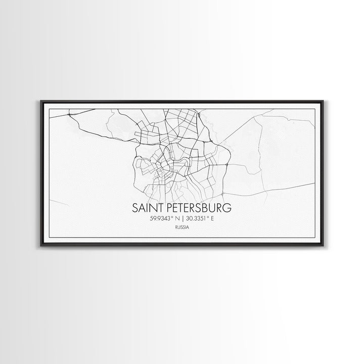 Saint Petersburgh City Map, Russia Art, Map Print, Minimalist Wall Art, Wall Art, Canvas Art, European Wall Art, Home Décor Prints, Office