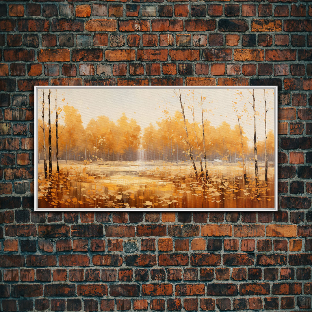 Fall Centerpiece Landscape Painting Canvas Print, Autumn Decor, Fall Centerpiece, Fall Home Decor, Fall Wall Decor, Fall Home Decor