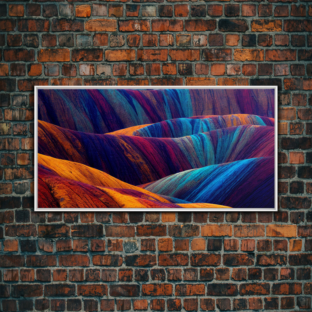 Beautiful Geological art, Geology, Colorful stone formations, ready to hang canvas print wall art, framed canvas wall art, mancave wall art
