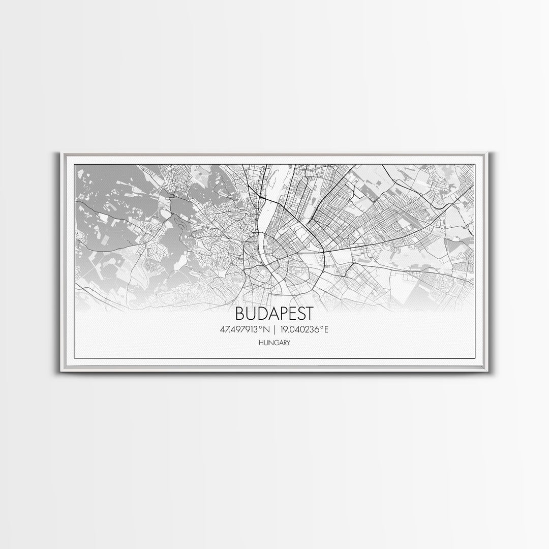 Budapest Street Map, Hungary Map, Map Print, Modern Art, Wall Art, Canvas Art, Moving Gifts, Gift For New Home, Guest Room Decor, Prints