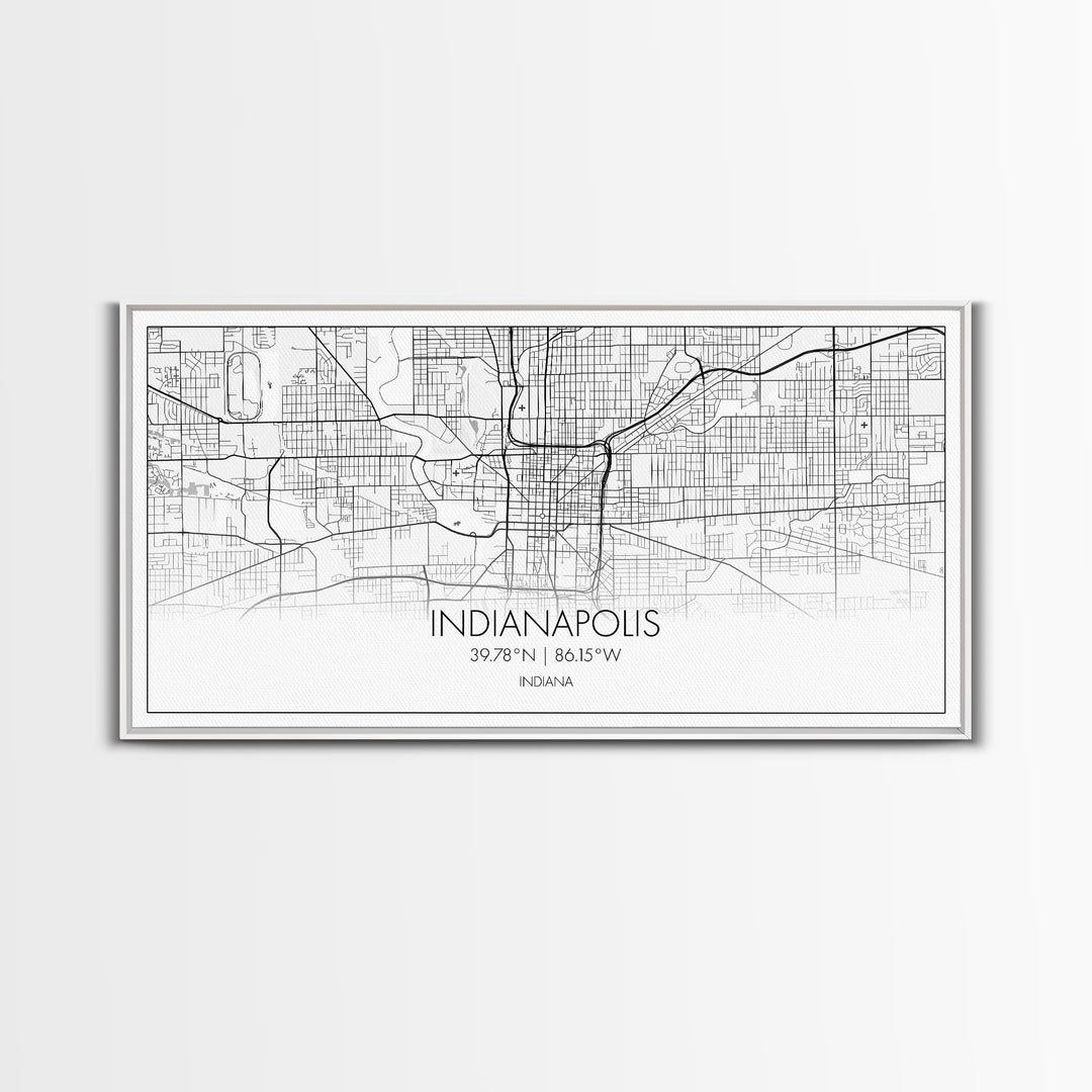Indianapolis City Map, Indiana Map, Map Art, Modern Art, Wall Art, Canvas Art, Nursery Wall Art, College Dorm Décor, Couples Gift, Office