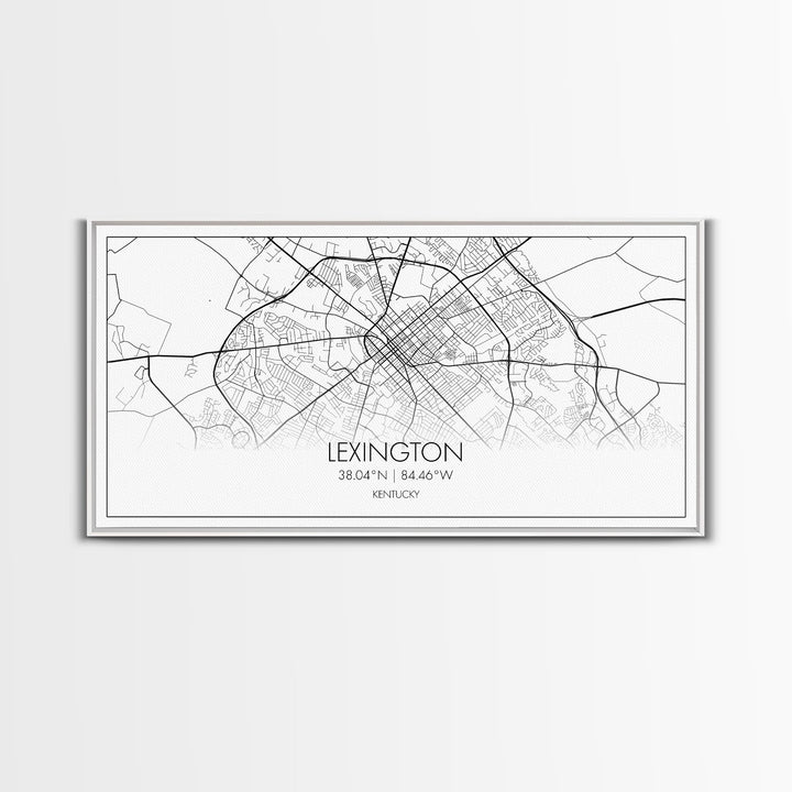 Lexington City Map, Kentucky Map, Map Art, Modern Art, Wall Art, Canvas Art, Dorm Room Decor, Country Wall Art, Housewarming Gift, Prints
