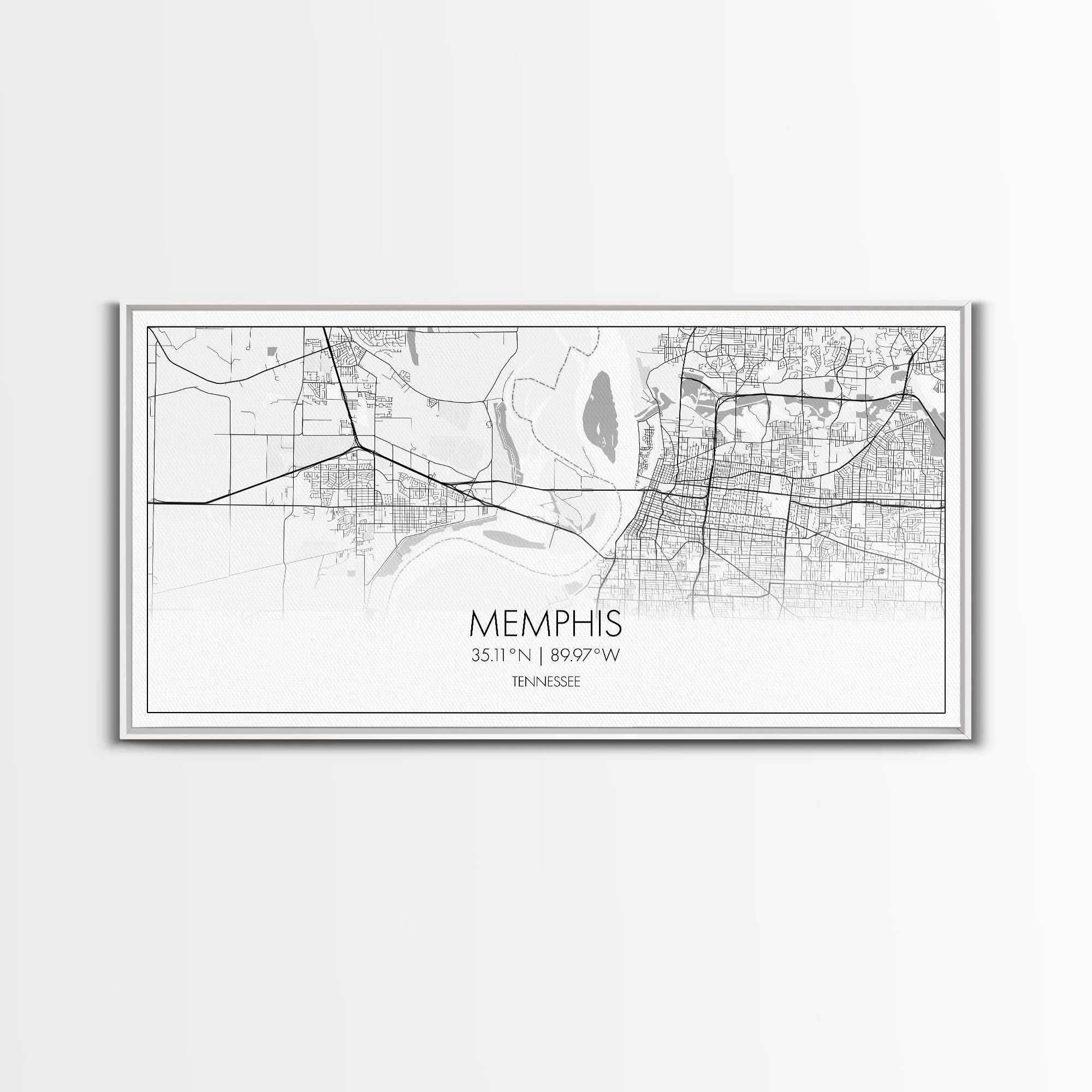 Memphis City Map, Tennessee Map, Map Art, Minimalist Wall Art, Wall Art, Canvas Art, Travel Gifts For Women, Country Home Décor, Music Room