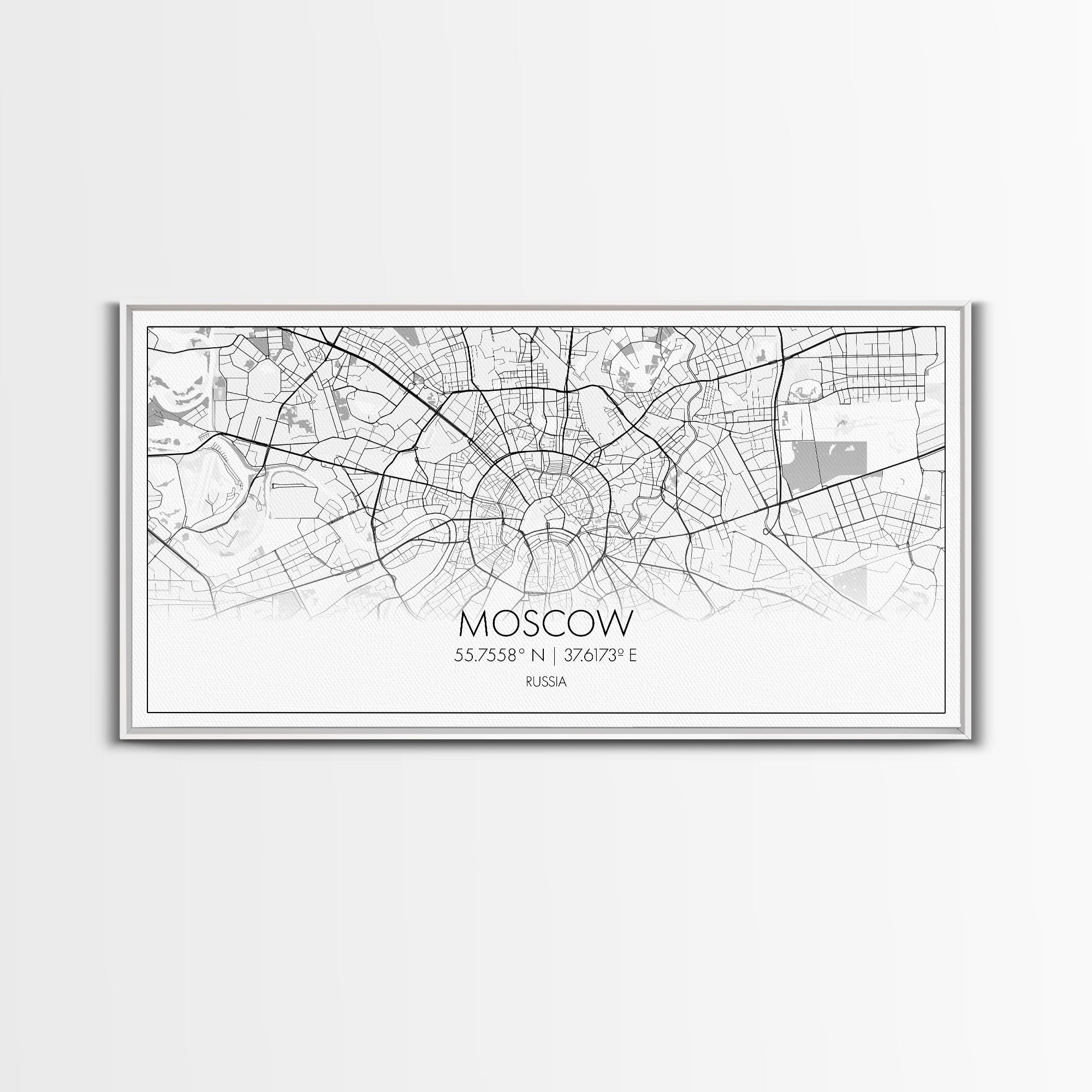 Moscow City Map, Russia Map, Map Art, Minimalist Wall Art, Wall Art, Canvas Art, European Wall Art, Russian Wall Print, Gift For Friend