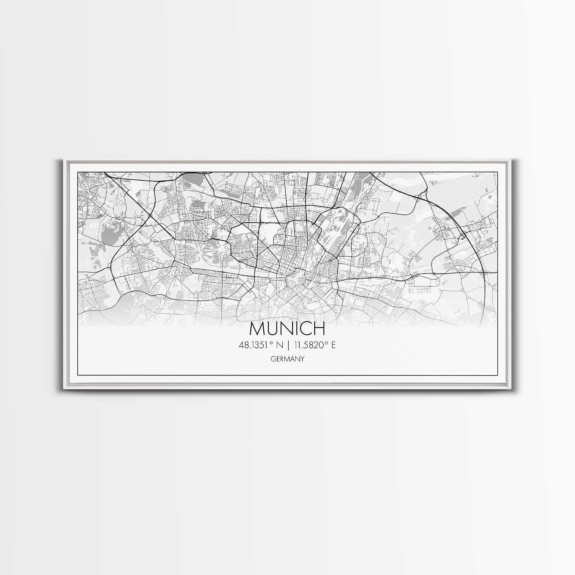 Munich City Map, Germany Map, Map Art, Minimalist Wall Art, Wall Art, Canvas Art, Gift For Men, European Wall Art, Family Wall Art, Prints