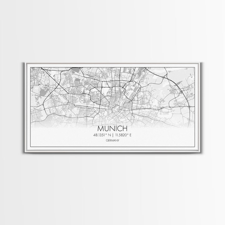 Munich City Map, Germany Map, Map Art, Minimalist Wall Art, Wall Art, Canvas Art, Gift For Men, European Wall Art, Family Wall Art, Prints