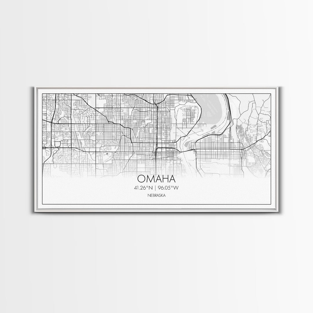 Omaha City Map, Nebraska Art, Map Print, Minimalist Wall Art, Wall Art, Canvas Art, Realtor Thank You, Wall Hanging, Farmhouse Décor