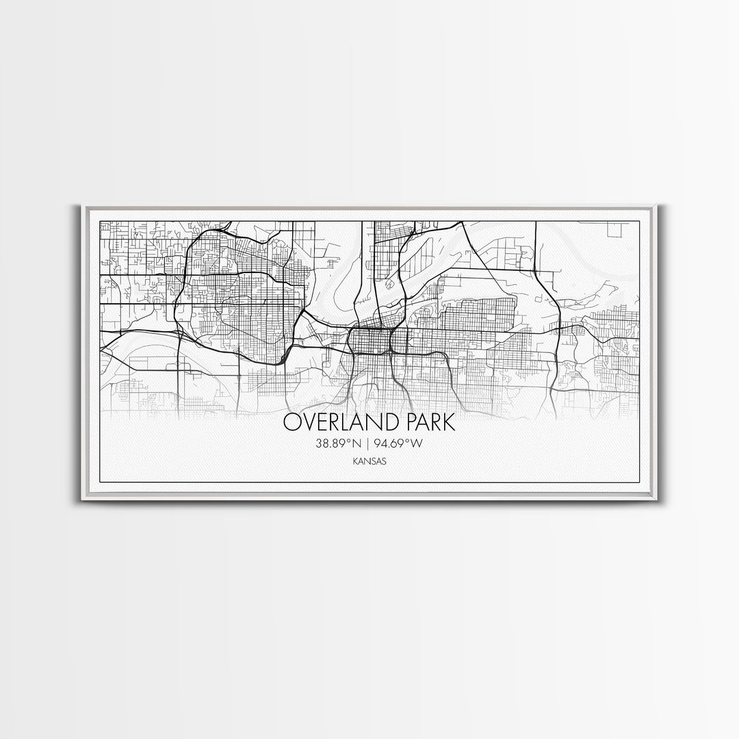 Overland Park City Map, Kansas Art, Map Print, Minimalist Wall Art, Wall Art, Canvas Art, Gift For Realtor, Boho Wall Hanging, Southern Art