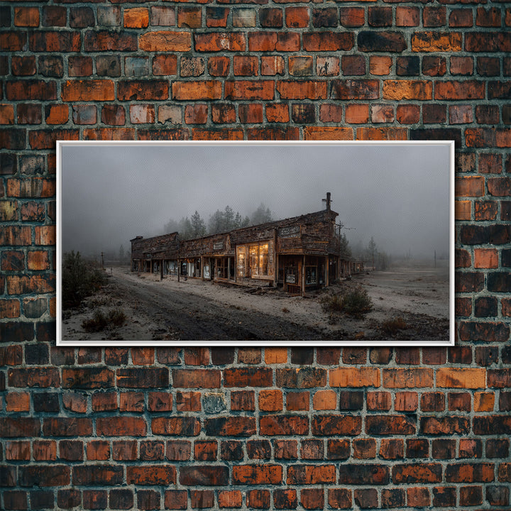 Rustic, Western theme canvas art, ghost town canvas print, wild west saloon art, man cave wall art, living room art, Cowboys
