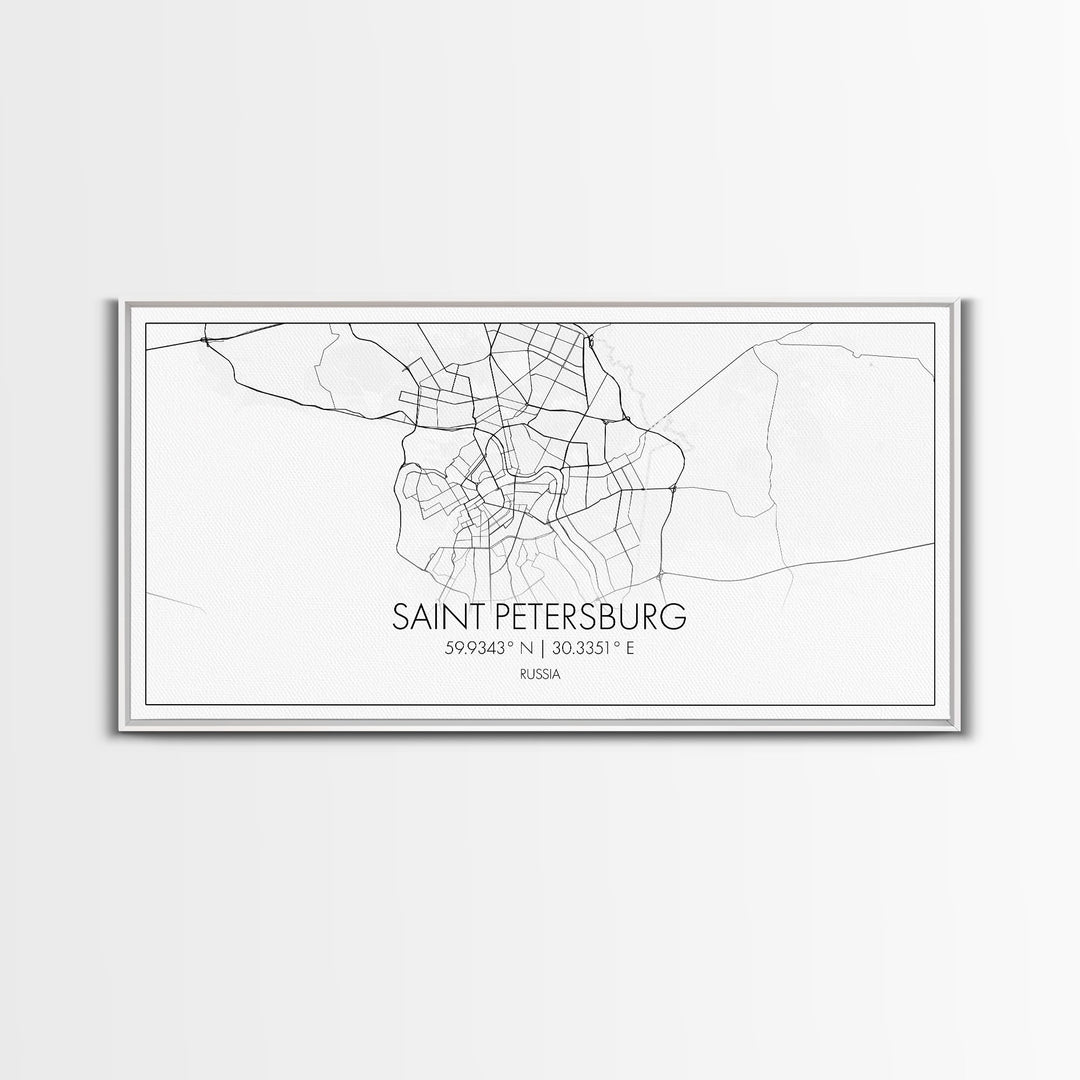 Saint Petersburgh City Map, Russia Art, Map Print, Minimalist Wall Art, Wall Art, Canvas Art, European Wall Art, Home Décor Prints, Office