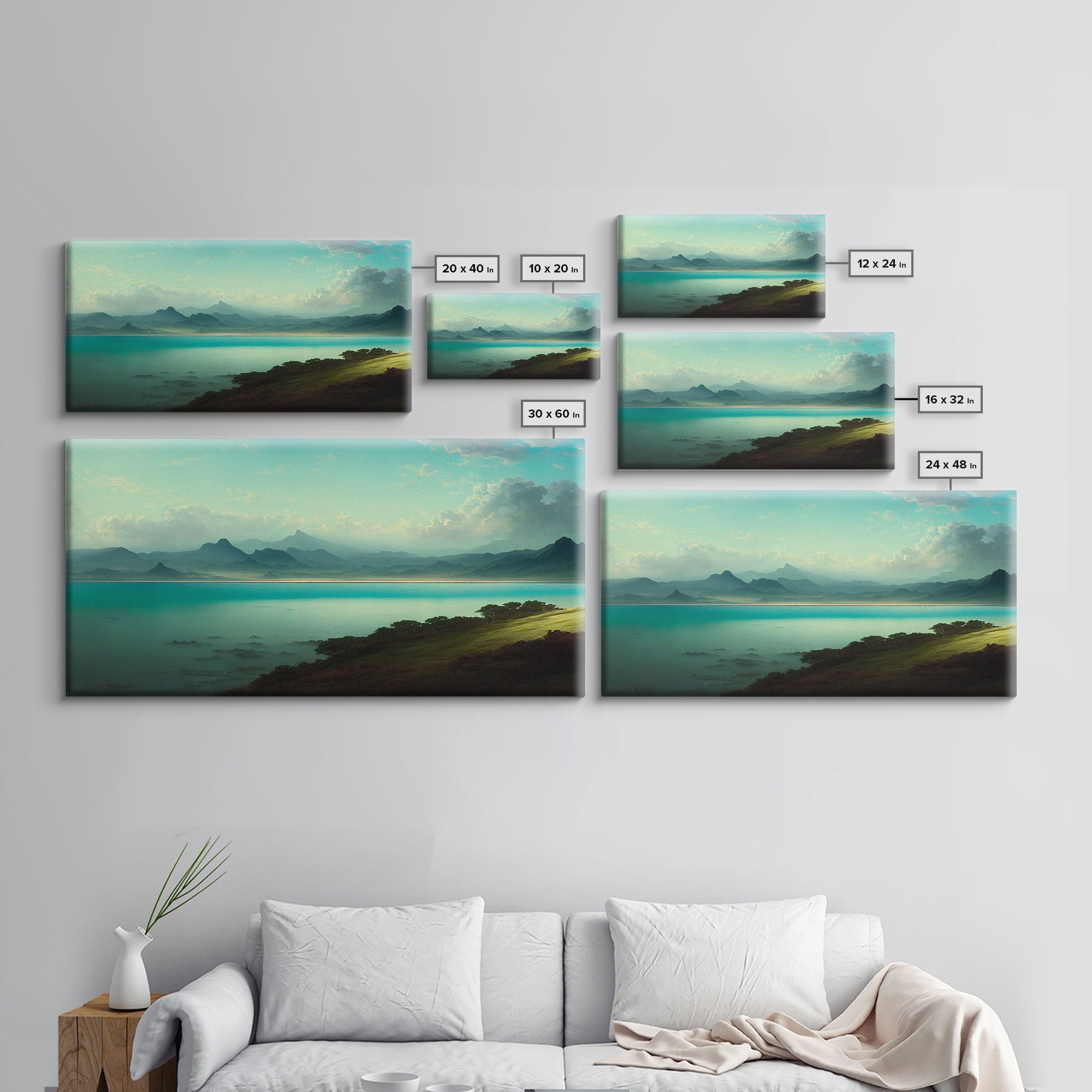 Sublime Scotland Lake, Unique Office Mancave Art, Wall Decor, Ready To Hang Framed Canvas Print, Oversize Wall Art