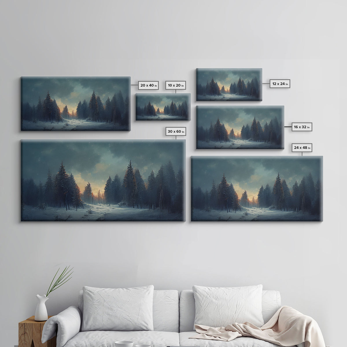Dreamy Landscape Painting Canvas Print, country side, farmhouse decor, beautiful scenic wall art