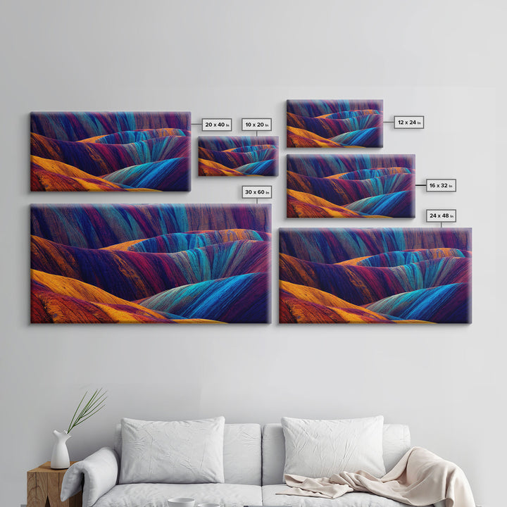 Beautiful Geological art, Geology, Colorful stone formations, ready to hang canvas print wall art, framed canvas wall art, mancave wall art