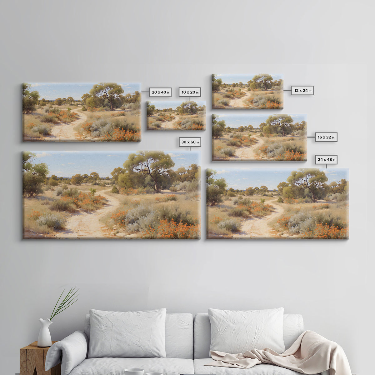 Landscape Oil Painting Canvas Print, West Texas Wall Art, West Texas Prairies, Made in Texas, Texan Art