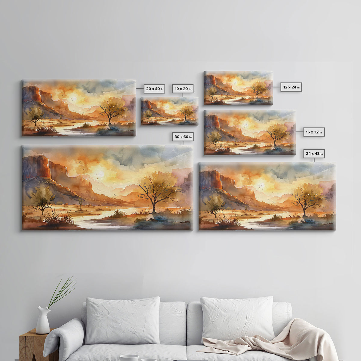 Foggy Rural Farmhouse Scene with Country Road, Charming Framed Canvas Print for Living Room, Rustic Wall Art, Vintage Decor