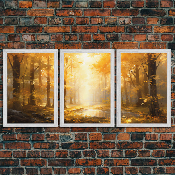 3 Piece Canvas Print - Fall Decor - Thanksgiving Table Decor - Halloween Decor - Thanksgiving Decor - Fall / Autumn Decor - Cottagecore