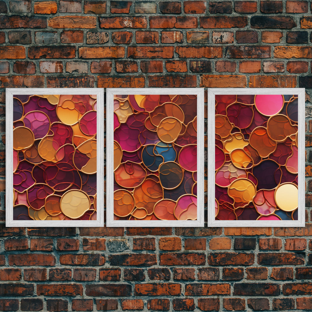 Abstract Wall Art, Colorful Wall Print, Canvas Print, Wall Art, 3 Piece Wall Art, Abstract Art Print, Modern Home Decor, Girls Room Decor