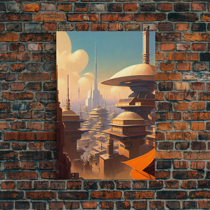 Canvas Print: Futuristic Cityscape - Modern Wall Art Decor, Vivid Colors, Ready to Hang