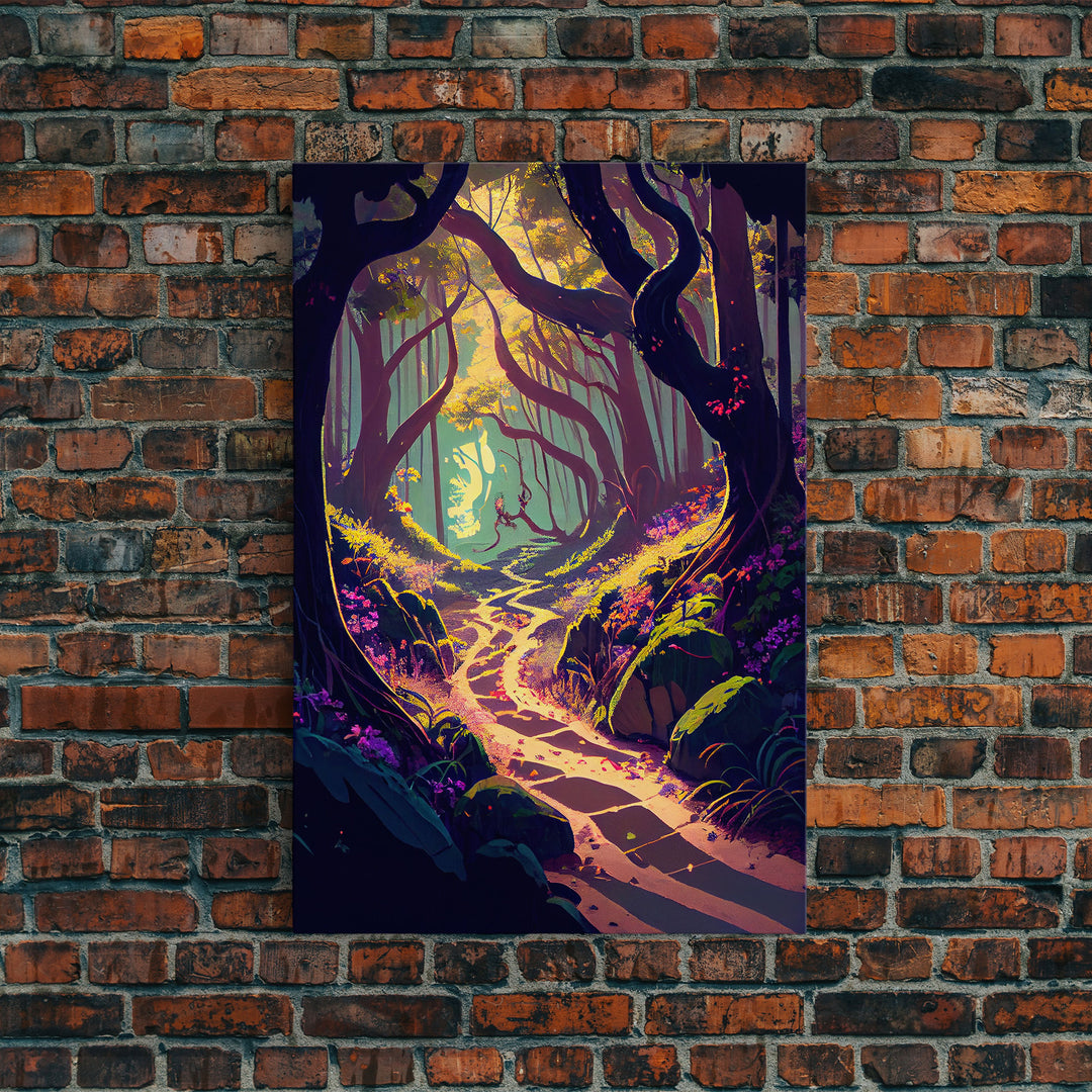 Path Into The Wood Forest Nature Trees Fine Art Print, Wall Decor, Wall Poster, Wall Art Print