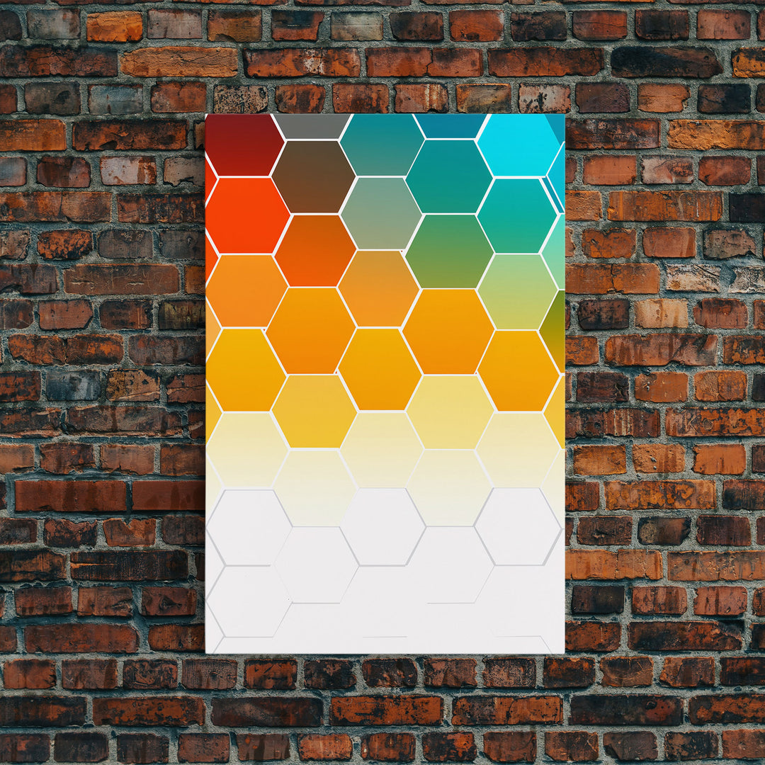 Mid Century Art Print, Framed Modern Art, Geometric Art, Mid Century Modern Wall Art, Colorful Art, MCM Style Canvas Art