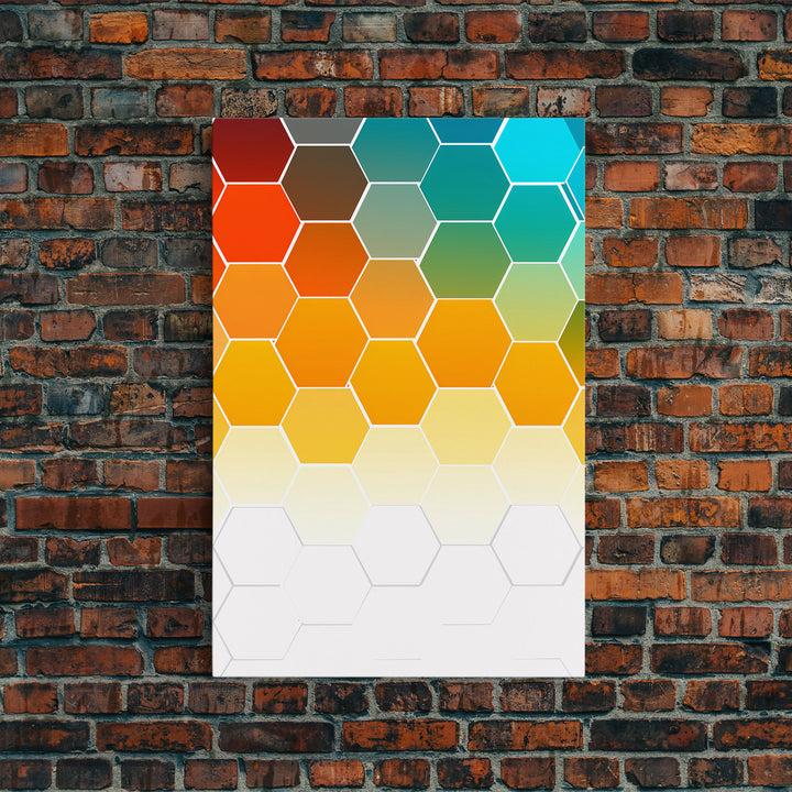 Mid Century Art Print, Framed Modern Art, Geometric Art, Mid Century Modern Wall Art, Colorful Art, MCM Style Canvas Art