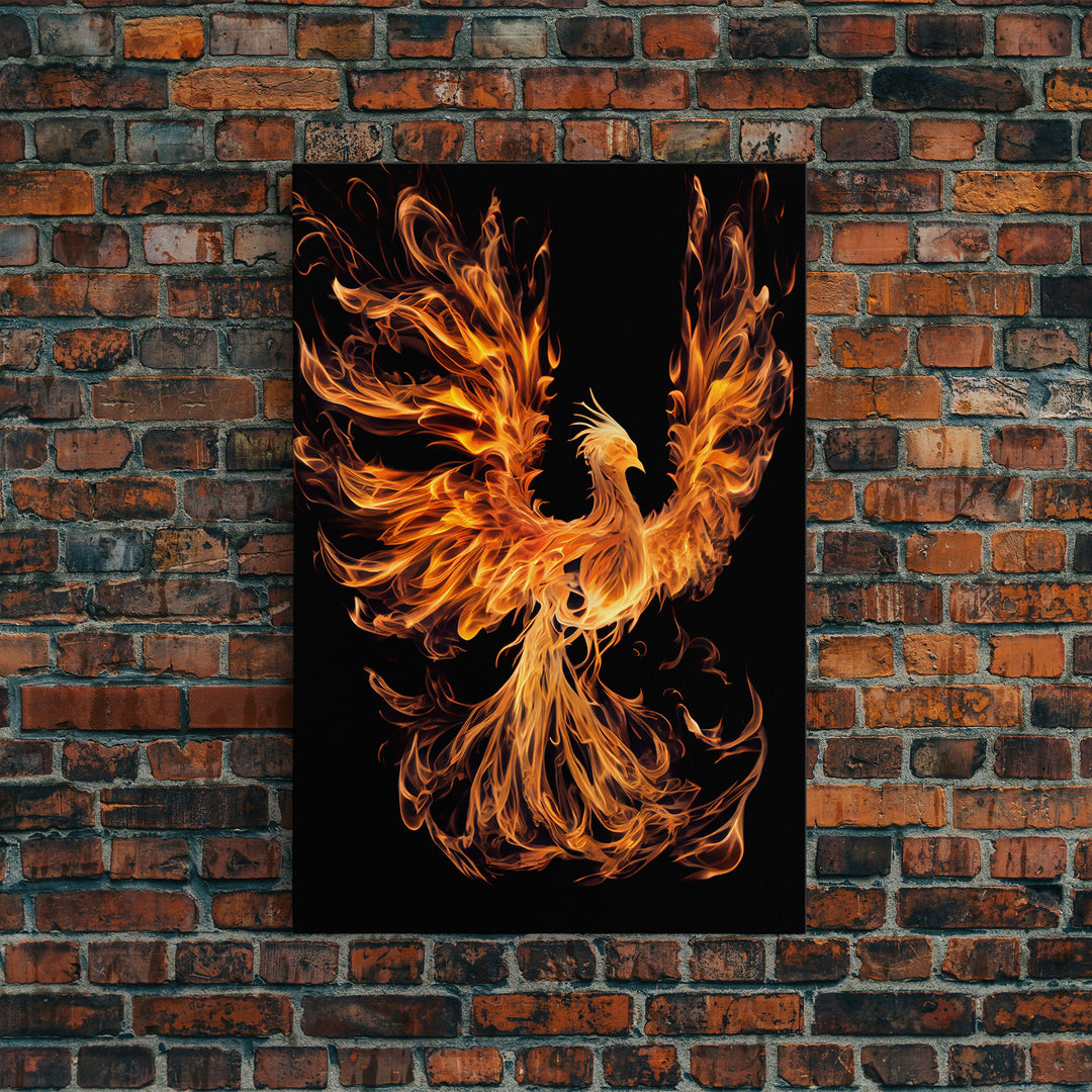 Canvas Print Of "The Phoenix" - Rebirth Art - Framed Canvas Art - Framed Wall Art - Incredibly Beautiful Phoenix Decor