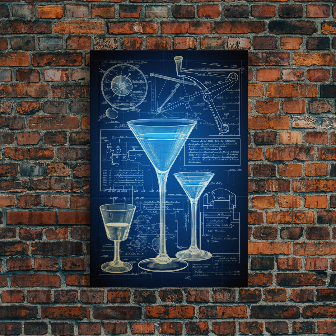 Cocktail Wall Art, Bar Cart Art, Watercolor Cocktail, Canvas Print, Wall Art, Vertical Art, College Dorm Decor, Best Friend Gifts, RV Decor