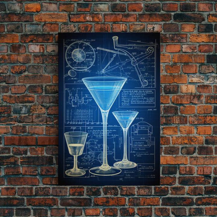 Cocktail Wall Art, Bar Cart Art, Watercolor Cocktail, Canvas Print, Wall Art, Vertical Art, College Dorm Decor, Best Friend Gifts, RV Decor