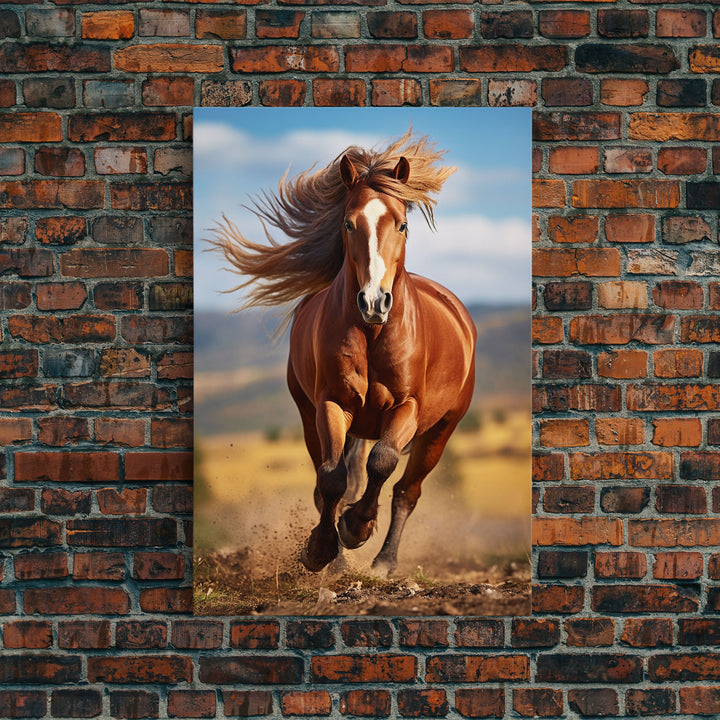 Horse Portrait, Animal Wall Art, Horse Painting, Canvas Print, Wall Art, Vertical Print, Gift For Horse Lover, Southern Decor, Farmhouse Art