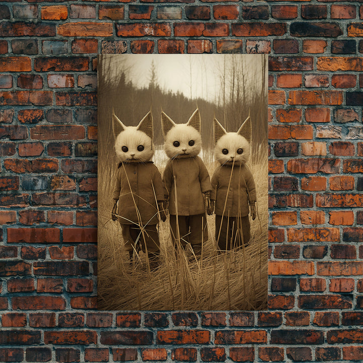 Horror Home Decor, Creepy Wall Decor, Dark Art Print, Black And White, Canvas Print, Wall Art, Vertical Print, Home Decor, Wall Decor