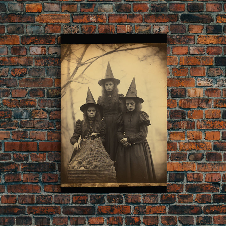 Horror Art, Occult Art, Goth Wall Art, Witch Wall Decor, Black And White Art, Canvas Print, Wall Art, Vertical Print, Home Decor, Wall Decor