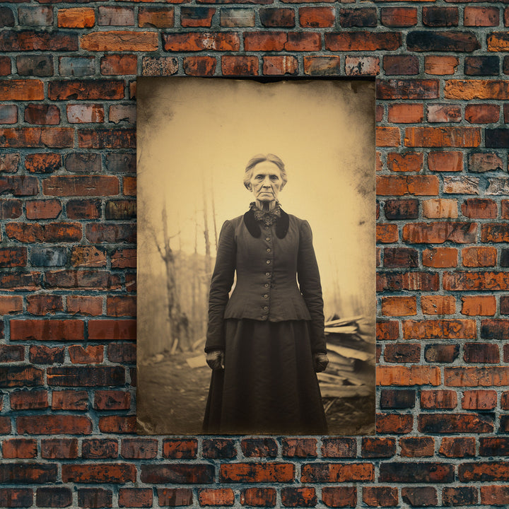 Victorian Woman, Portrait Photo, Victorian Wall Art, Antique Photograph, Canvas Print, Wall Art, Vertical Print, Vintage Decor, Office Decor