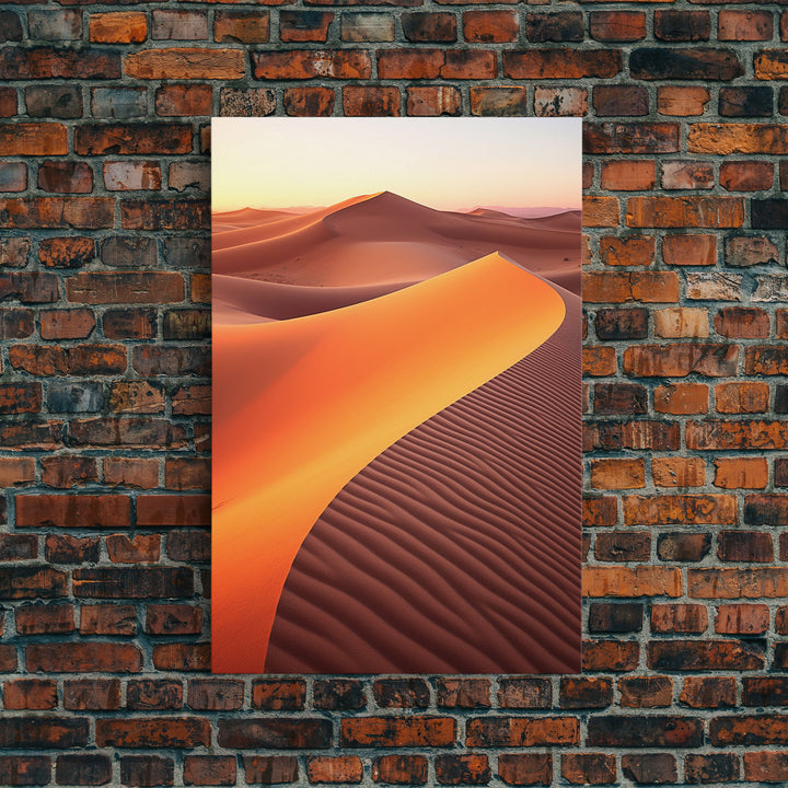 Desert Ladscape, Sand Dunes Art Print, Desert Art, Canvas Print, Wall Art, Vertical Art, Office Wall Decor, Landscape Print, Family Room Art