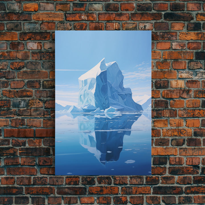 Seascape Wall Print, Iceberg Wall Art, Iceland Wall Art, Canvas Print, Wall Art, Vertical Art, Living Room Wall Art, Gift Ideas, Room Decor