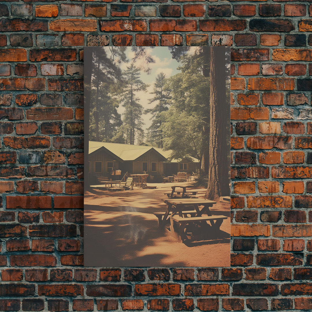 Camp Decor, Outdoor Wall Art, Cabin Wall Art, Canvas Print, Wall Hanging, Portrait Art, Teacher Gift, Apartment Wall Decor, Ranch Wall Art